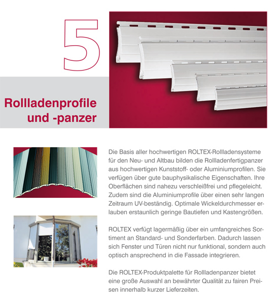 Rollladenprofile und -panzer